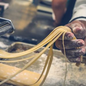 making pasta tagliatelle 1
